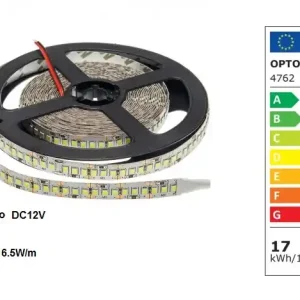Gecertificeerd Striscia LED 16.5 w 12V da 5 MT Luce calda 2700°k 24039 calda270K0